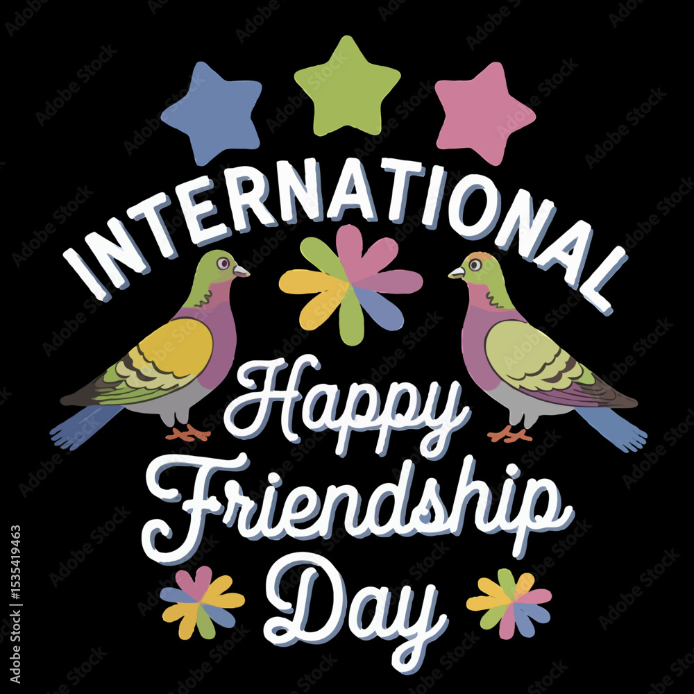 Obraz premium International Friendship Day EPS Typography Design Ready to Use