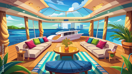 Luxury Yacht Suite with Ocean View .Very beautiful