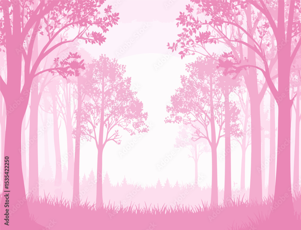 Obraz premium Girly forest landscape 04