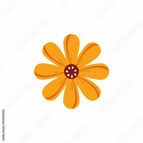 Vector illustration of a stylized flowerVector