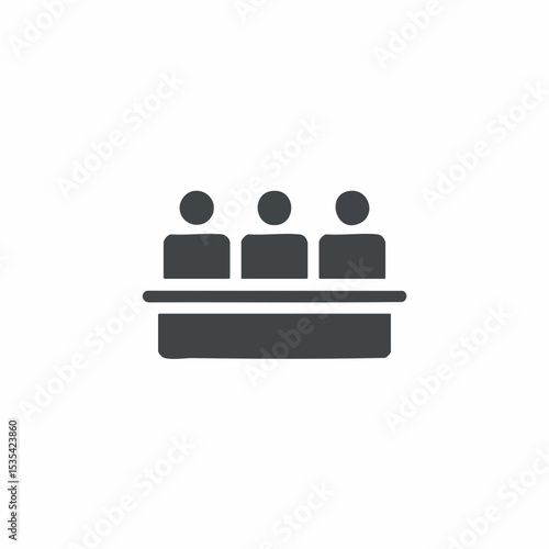 Three People Seated at a TableVector