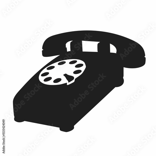 Rotary Dial Telephone Vector IllustrationVector