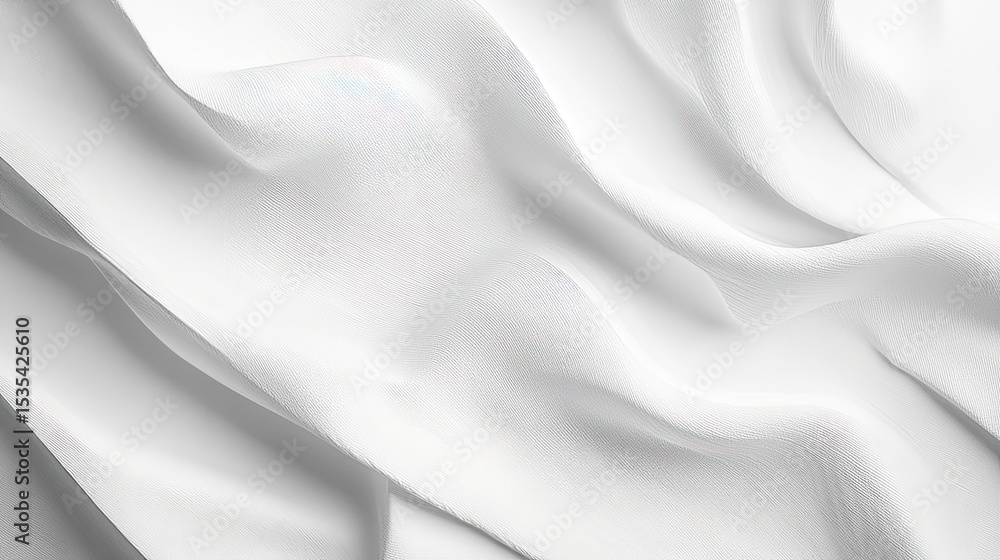Obraz premium White fabric draped in soft folds