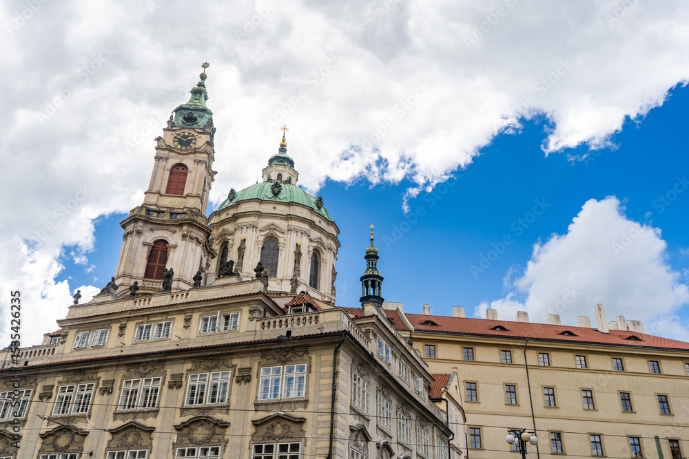 Obraz premium Roof of St. Nicholas Church in Mala Strana, Prague