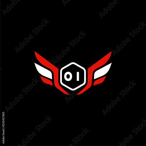 OI Initials Vektor Stok Otomotif Logo Design