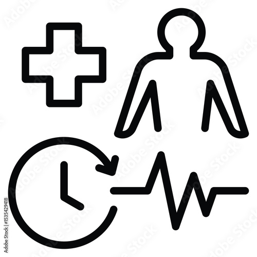 Prognosis Icon Line Vector Illustration