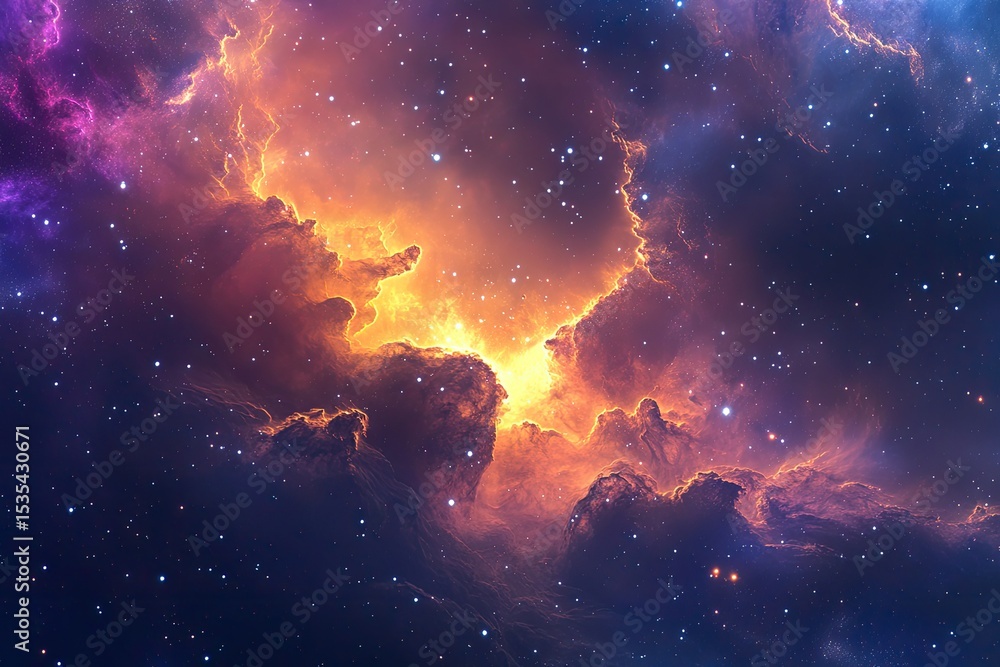 Fototapeta premium Cosmic Nebulae Explosion