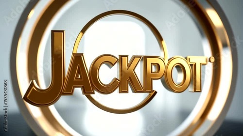 Neon light jackpot retro signboard and golden foil confetti against a light burst background. Vector illustration. Jackpot light bulb frame signboard. Jackpot logo.