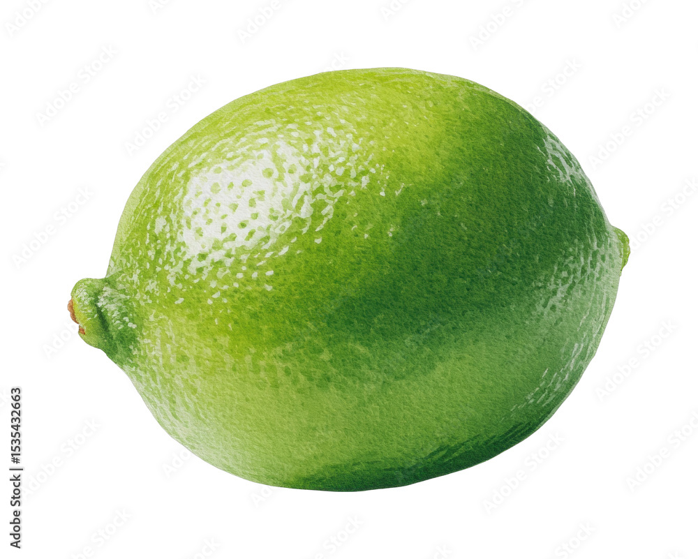 Fresh green lime close-up with detailed texture and vibrant color Fresh green lime close-up with detailed texture and vibrant color