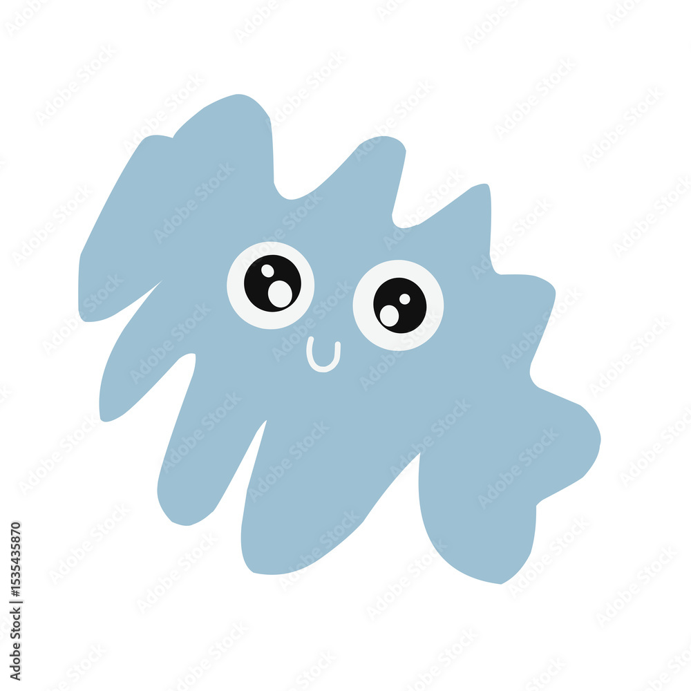 Fototapeta premium Playful Abstract Character Drawing with Cheerful Expression