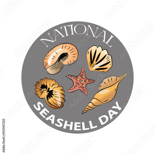 National Seashell Day Sign and Badge