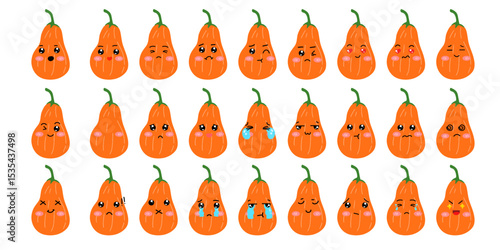 Set of variant expression fruit elmenet stock design. popular expression face fruit. mango, strawerry,pumpkin,greengrapes