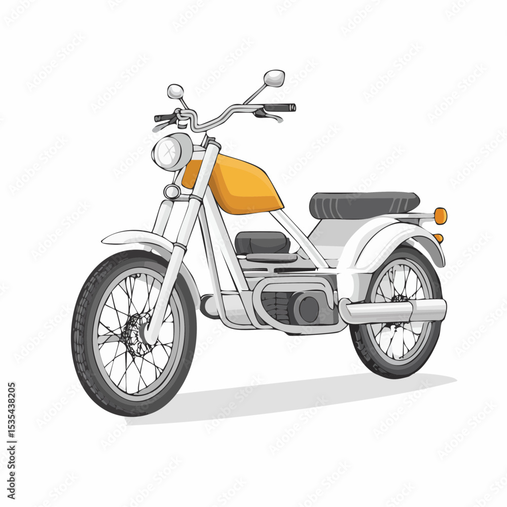 Fototapeta premium Vintage Motorcycle Illustration Classic Two-Wheeler Design