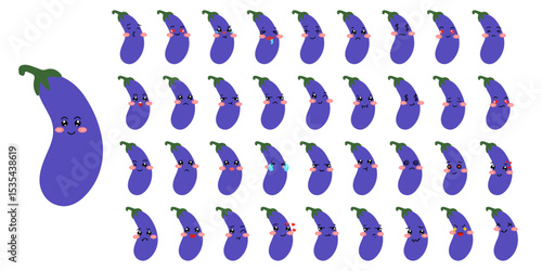Set of variant expression fruit elmenet stock design. popular expression face fruit. mango, strawerry,pumpkin,greengrapes