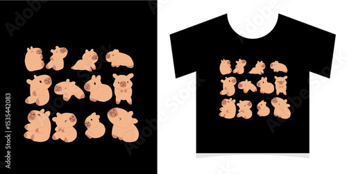 Popular design concpet. t-rex, floral,Vintage typography t-shirt graphics with trex, vector set. variant design tshirt concept