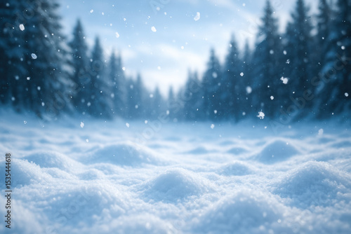 Wallpaper Mural A serene winter scene presents concepts tranquility and resilience as fresh snow blankets the textured ground embodying stability in changing conditions Torontodigital.ca