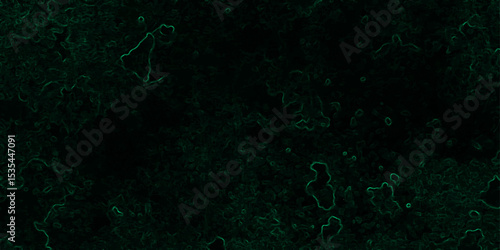 Abstract dark, organic texture featuring faint, glowing green lines tracing vein-like or neural pathways over a deep black background.  Microscopic biological network, smoke tendrils, energy flowing 