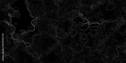 Abstract dark, organic texture featuring faint, glowing green lines tracing vein-like or neural pathways over a deep black background.  Microscopic biological network, smoke tendrils, energy flowing 