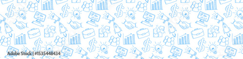hand drawing bussiness seamless pattern background