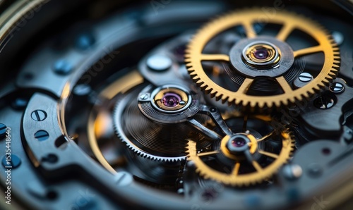 Wallpaper Mural Detailed Close-up of a Watch Movement Mechanism Torontodigital.ca