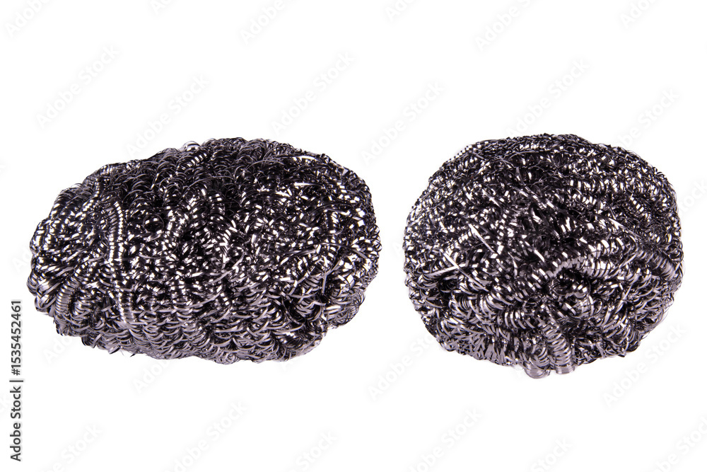 stainless steel wool dishwashing on white background, transparent background. png image stainless steel wool dishwashing on white background, transparent background. png image
