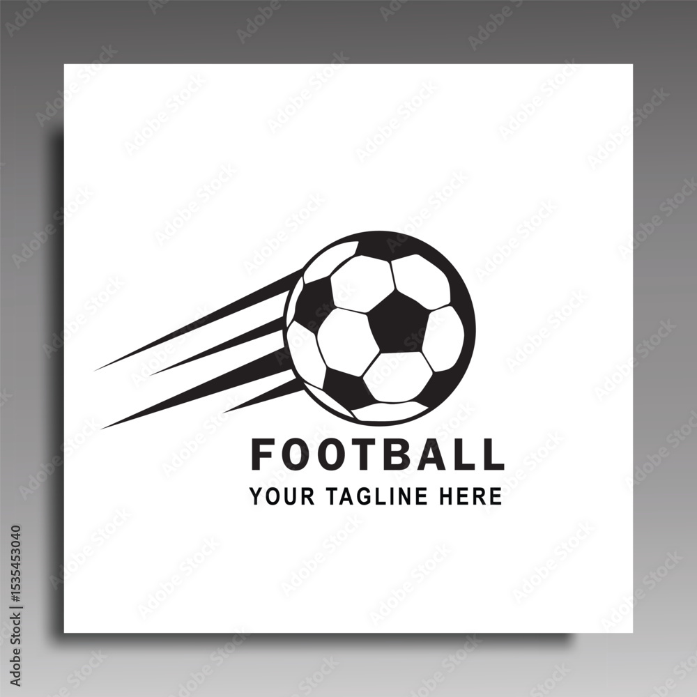 Obraz premium Football logo or football club sign badge.illustration Vector design of football logo on white background