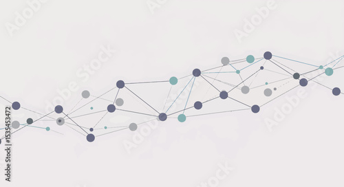 Abstract Network Connection Nodes and Lines Interconnecting