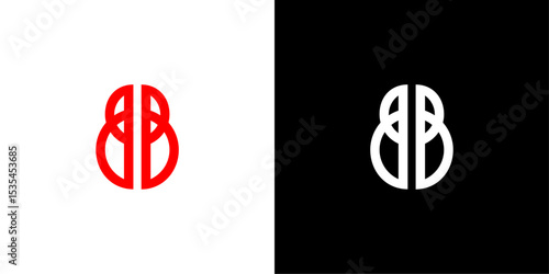 minimalist design logo for bb letter