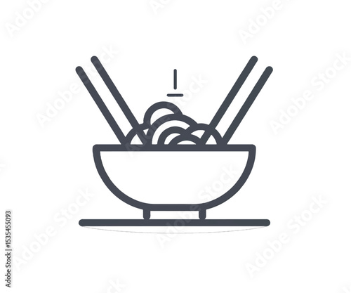 Chinese food with icon vector on white background.