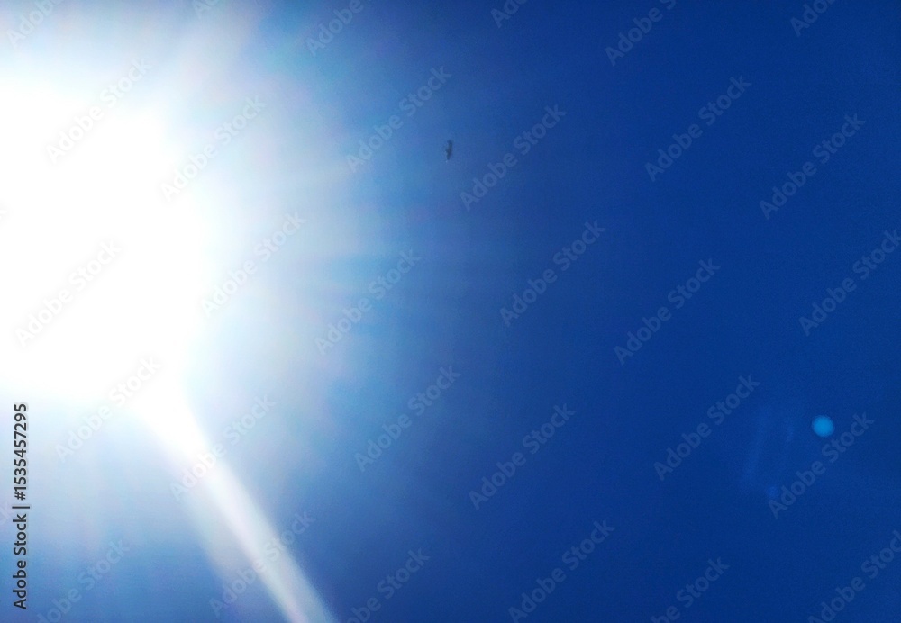 Fototapeta premium blue sky and sun