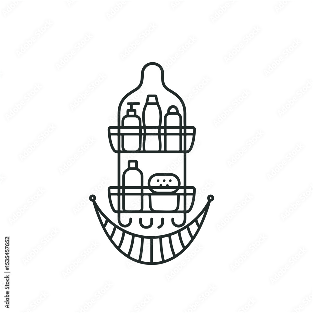 Fototapeta premium Shower Caddy with Accessories