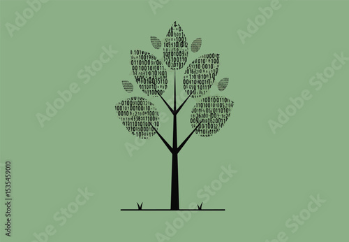 Abstract Tree of Knowledge Symbolic Illustration of Growth and Learning
