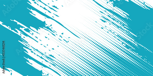 Dots halftone white and blue color pattern gradient grunge texture background. Dots pop art comics sport style vector illustration. vector grunge and dot