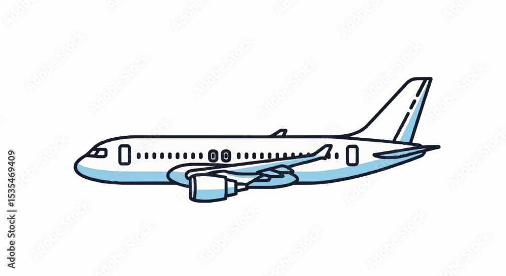 Fototapeta premium airplane in the sky white 