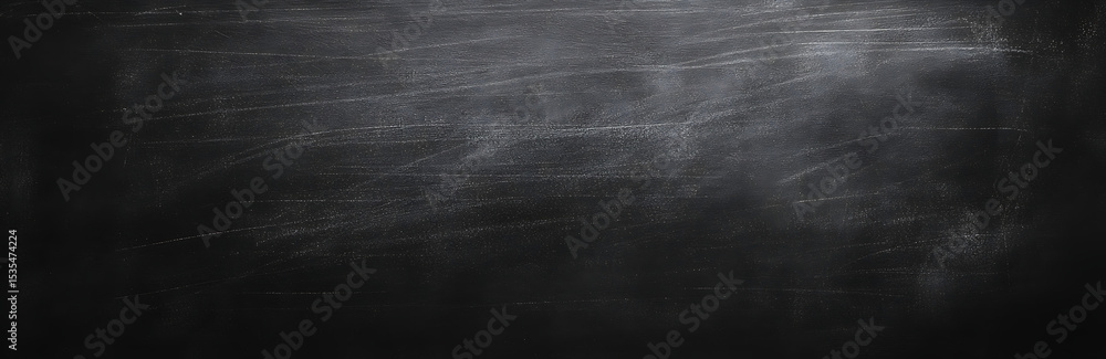 Fototapeta premium Black background, dark chalkboard texture banner for school or office design. Chalkboard texture background with copy space. High resolution. Realistic.