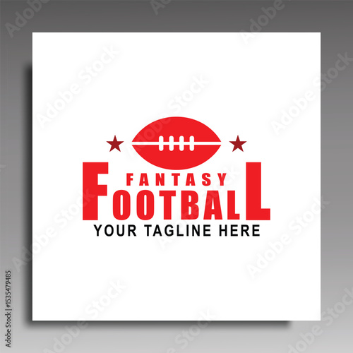 Fantasy football logo or football club sign badge.illustration Vector design of football logo on white background