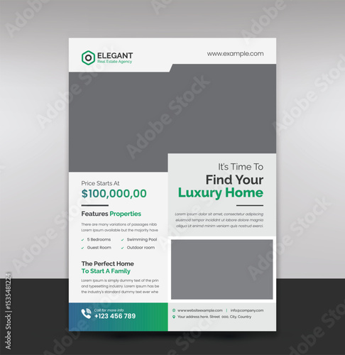 Real Estate Modern Flyer Design template home for sale, corporate real estate flyer design. property sale flyer design, Home for rent.