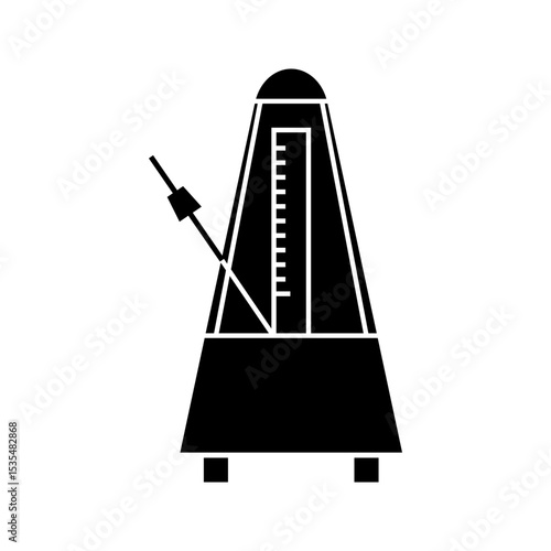 metronom icon white on background