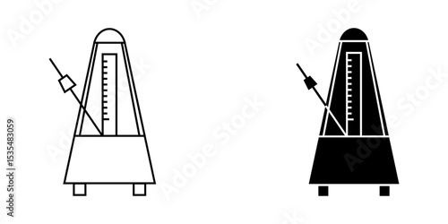 metronom icon white on background