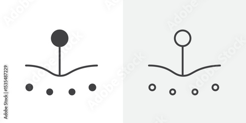 Acupuncture therapy icon Line graphics illustration