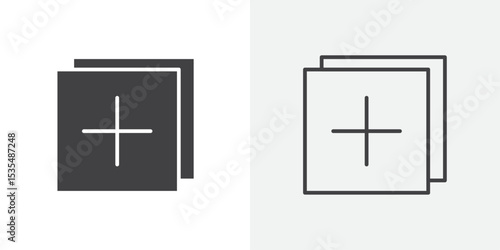 Add new icon Line graphics illustration