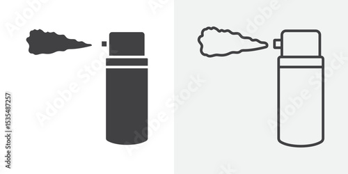 Air spray cloud icon Line graphics illustration