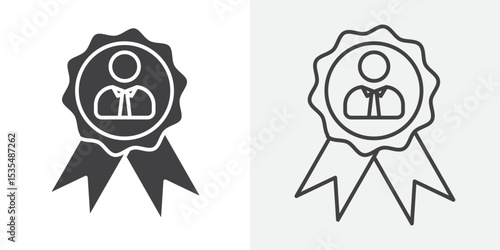 Ambassador icon Line graphics illustration