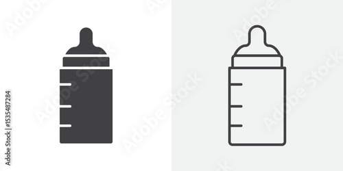 baby sippy icon Line graphics illustration