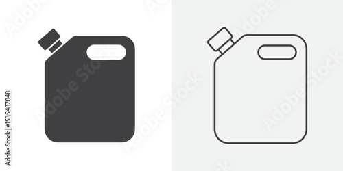 canister of motor oil icon Line graphics illustration