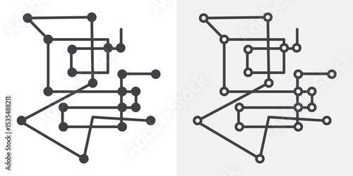 Complexity icon Line graphics illustration