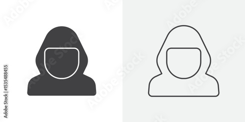 Cyber crime icon Line graphics illustration