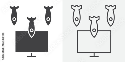 Ddos icon Line graphics illustration