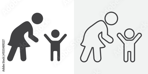 Guardian icon Line graphics illustration