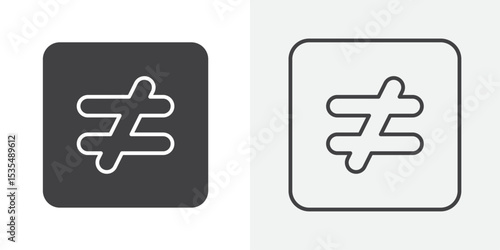 Inequality icon Line graphics illustration